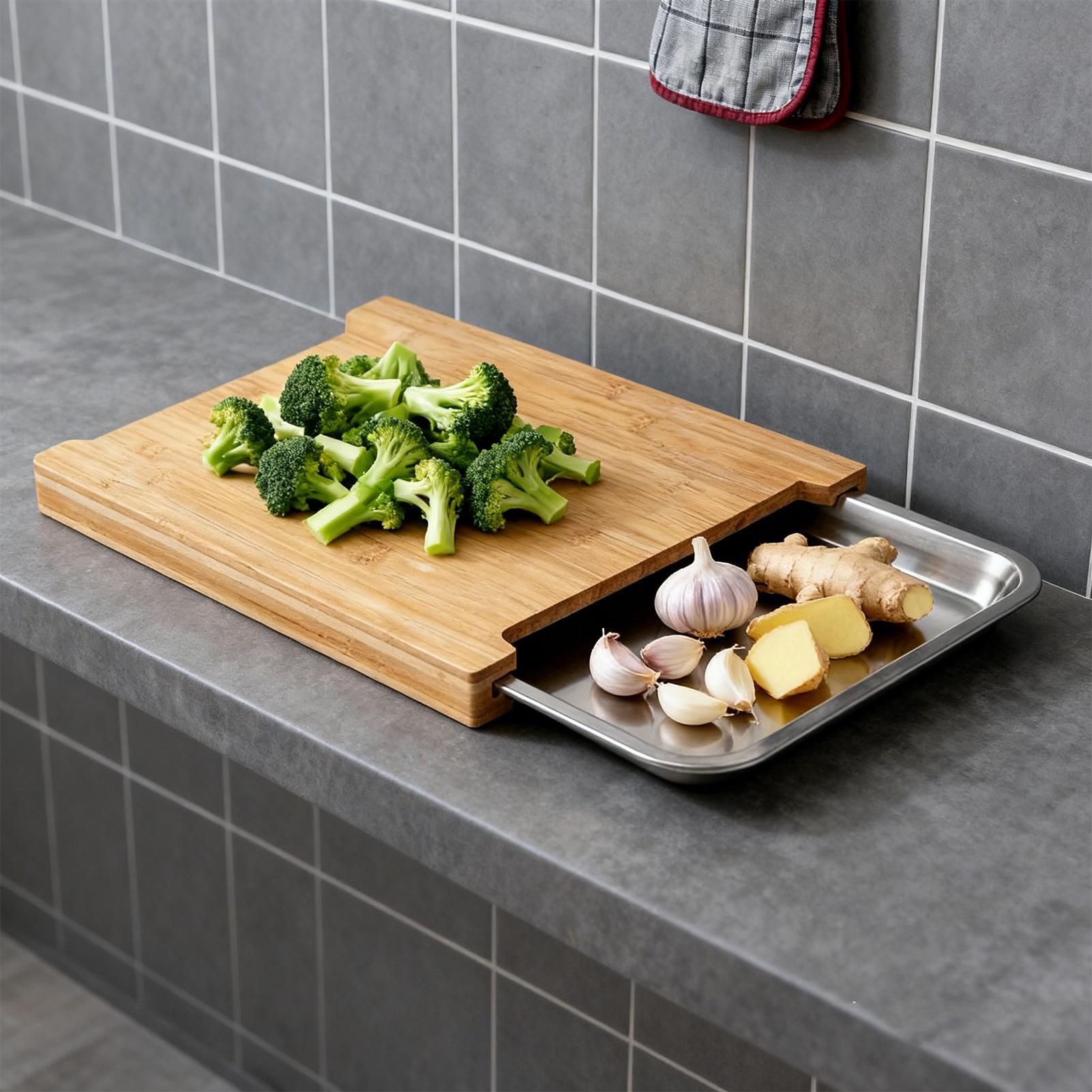 Bamboo Cutting Board - Деревянная разделочная доска с противоскользящим покрытием