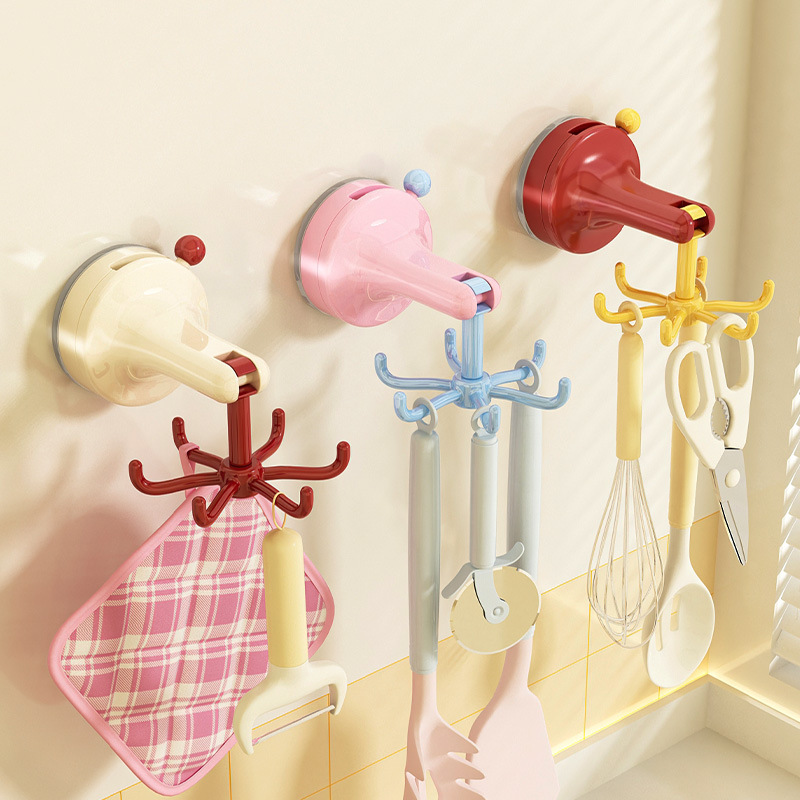 Kitchen Gadgets Rack - Вращающийся кухонный крючок на присоске без