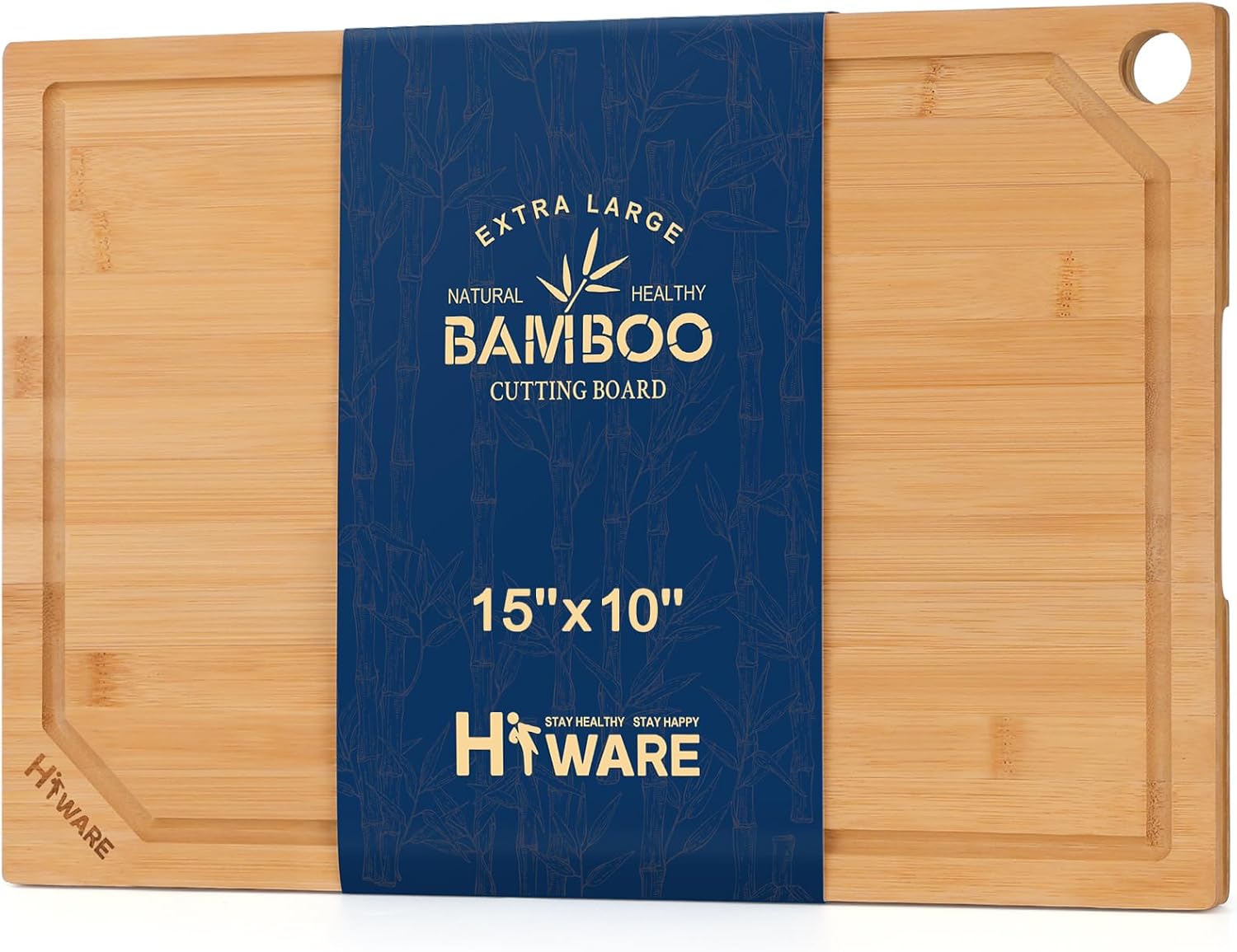 Bamboo Cutting Board - Бамбуковая разделочная доска для кухни, усиленная,