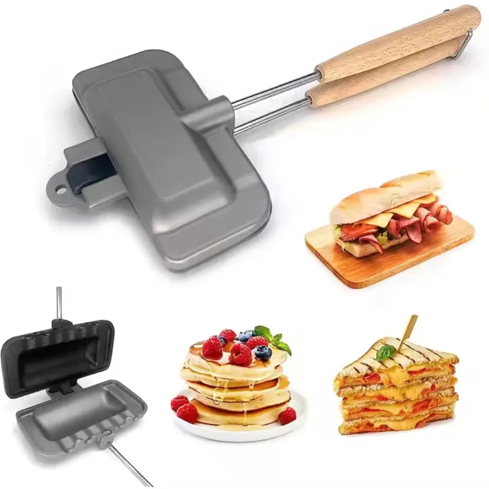 Breakfast Sandwich Maker - Двусторонняя сковорода для сэндвичей с антипригарным