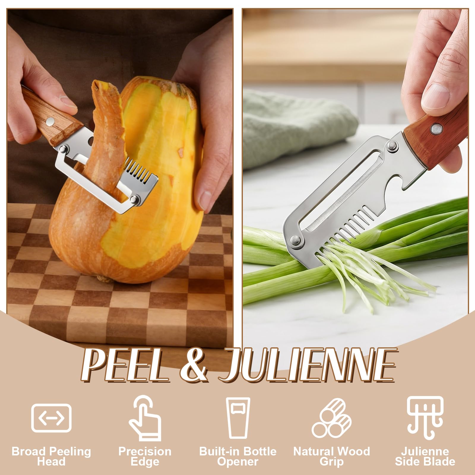 Овощечистка 3-в-1 с деревянной – обзор и цена Kitchen Gadgets And Equipment