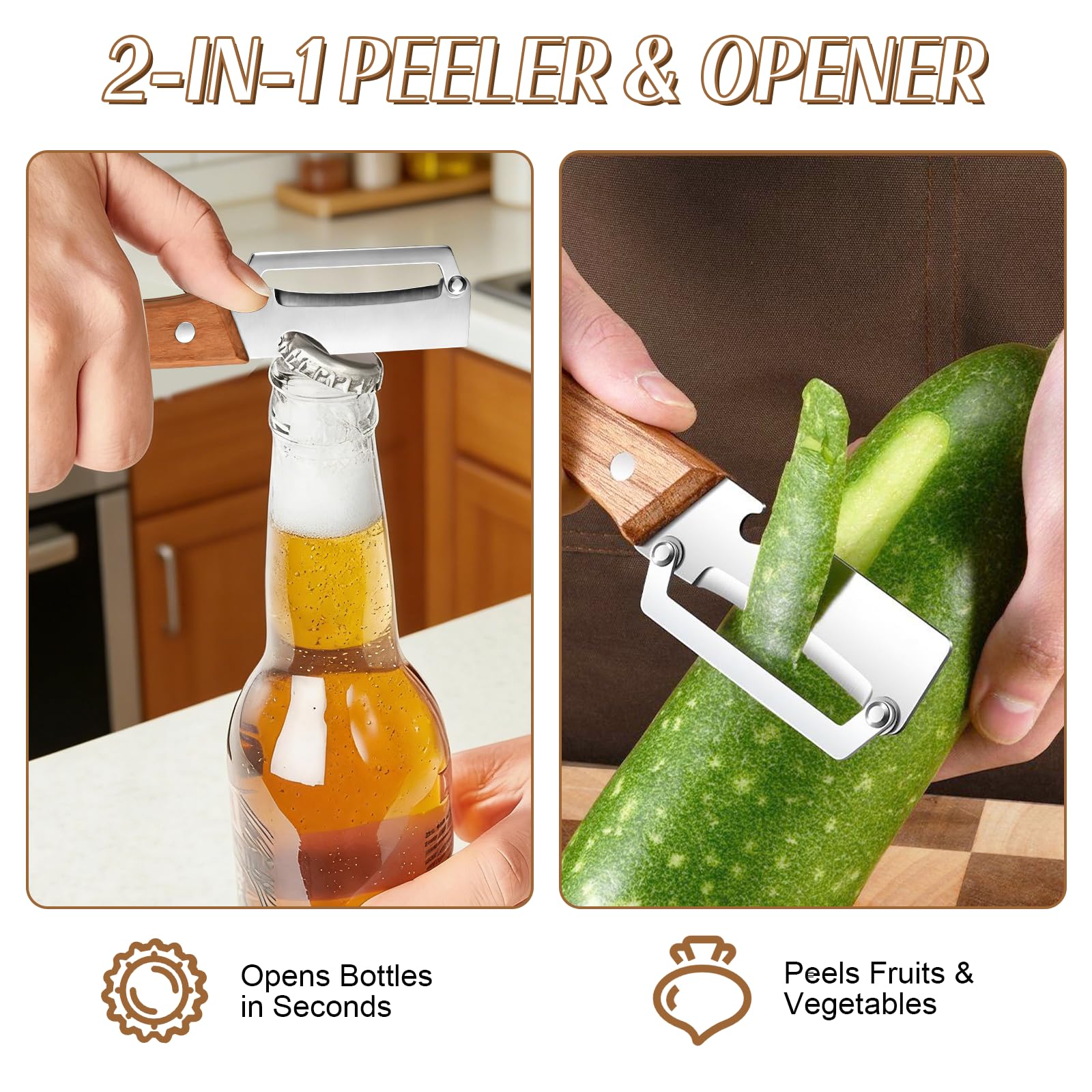 Овощечистка 3-в-1 с деревянной – обзор и цена Kitchen Gadgets And Equipment