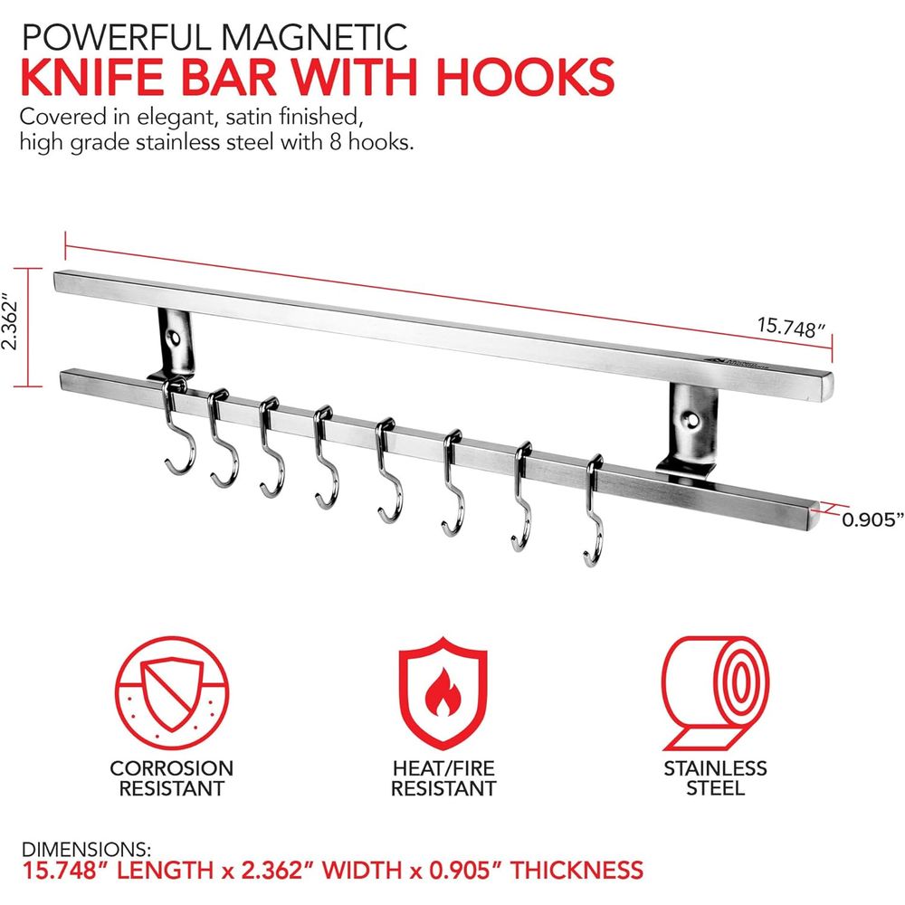 Магнитный держатель для ножей  – обзор и цена Magnetic Knife Strip